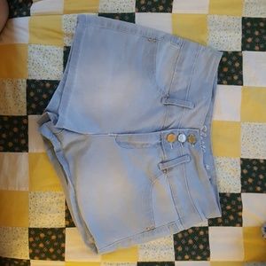 High waisted jean shorts
